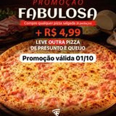 Pizza Grande + 2ª pizza de presunto e mussarela